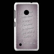 Coque Nokia Lumia 530 Ame nait Violet Citation Oscar Wilde