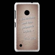 Coque Nokia Lumia 530 Ami poignardée Rouge Citation Oscar Wilde