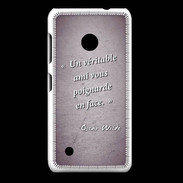 Coque Nokia Lumia 530 Ami poignardée Violet Citation Oscar Wilde