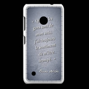 Coque Nokia Lumia 530 Avis gens Bleu Citation Oscar Wilde