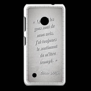 Coque Nokia Lumia 530 Avis gens Gris Citation Oscar Wilde