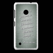 Coque Nokia Lumia 530 Avis gens Vert Citation Oscar Wilde
