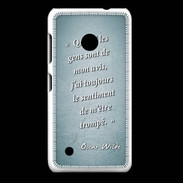 Coque Nokia Lumia 530 Avis gens Turquoise Citation Oscar Wilde