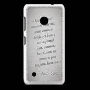Coque Nokia Lumia 530 Bons heureux Gris Citation Oscar Wilde