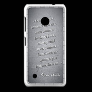 Coque Nokia Lumia 530 Bons heureux Noir Citation Oscar Wilde