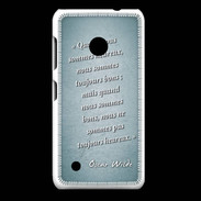 Coque Nokia Lumia 530 Bons heureux Turquoise Citation Oscar Wilde