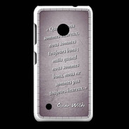 Coque Nokia Lumia 530 Bons heureux Violet Citation Oscar Wilde