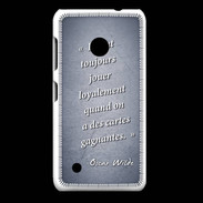 Coque Nokia Lumia 530 Cartes gagnantes Bleu Citation Oscar Wilde