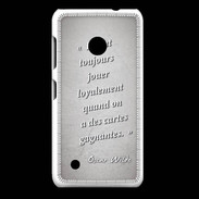 Coque Nokia Lumia 530 Cartes gagnantes Gris Citation Oscar Wilde