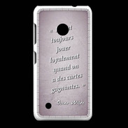 Coque Nokia Lumia 530 Cartes gagnantes Rose Citation Oscar Wilde