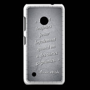 Coque Nokia Lumia 530 Cartes gagnantes Noir Citation Oscar Wilde
