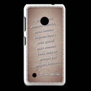Coque Nokia Lumia 530 Bons heureux Rouge Citation Oscar Wilde