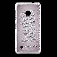 Coque Nokia Lumia 530 Bons heureux Rose Citation Oscar Wilde
