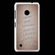 Coque Nokia Lumia 530 Cartes gagnantes Rouge Citation Oscar Wilde
