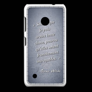 Coque Nokia Lumia 530 Croire Bleu Citation Oscar Wilde