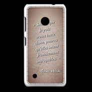 Coque Nokia Lumia 530 Croire Rouge Citation Oscar Wilde