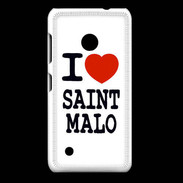 Coque Nokia Lumia 530 I love Saint Malo