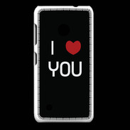 Coque Nokia Lumia 530 I love you noir