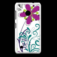 Coque Nokia Lumia 530 motif floral bleu