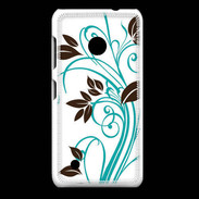 Coque Nokia Lumia 530 motif floral bleu clair