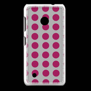 Coque Nokia Lumia 530 pois gris & framboise