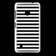Coque Nokia Lumia 530 rayures noires et blanches