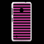 Coque Nokia Lumia 530 rayures noires et roses