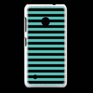 Coque Nokia Lumia 530 rayures noires et bleues