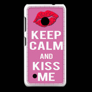 Coque Nokia Lumia 530 Keep Calm Kiss me Rose