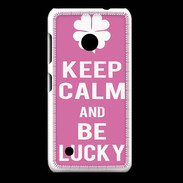 Coque Nokia Lumia 530 Keep Calm Be Lucky Rose