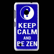 Coque Nokia Lumia 530 Keep Calm Be Zen Bleu