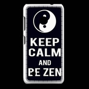 Coque Nokia Lumia 530 Keep Calm Be Zen Noir