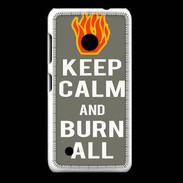 Coque Nokia Lumia 530 Keep Calm Burn Gris