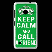 Coque Nokia Lumia 530 Keep Calm Call friend Vert