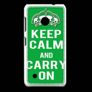 Coque Nokia Lumia 530 Keep Calm Carry on Vert
