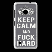 Coque Nokia Lumia 530 Keep calm Fuck hard Gris