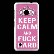 Coque Nokia Lumia 530 Keep Calm Fuck hard Rose
