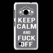 Coque Nokia Lumia 530 Keep Calm Fuck Off Gris
