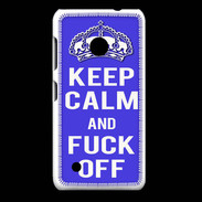 Coque Nokia Lumia 530 Keep Calm Fuck off bleu