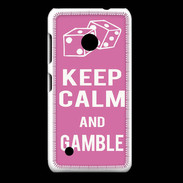 Coque Nokia Lumia 530 Keep Calm Gamble Rose