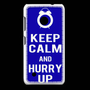 Coque Nokia Lumia 530 Keep Calm Hurry up Bleu