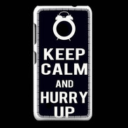 Coque Nokia Lumia 530 Keep Calm Hurry up Noir