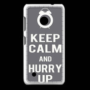 Coque Nokia Lumia 530 Keep Calm Hurry up Gris