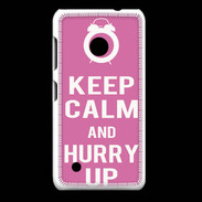 Coque Nokia Lumia 530 Keep Calm Hurry up Rose