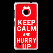 Coque Nokia Lumia 530 Keep Calm Hurry up Rouge