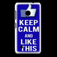Coque Nokia Lumia 530 Keep Calm Like This Bleu