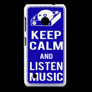 Coque Nokia Lumia 530 Keep Calm Listen music Bleu