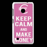 Coque Nokia Lumia 530 Keep Calm Make money Rose
