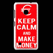 Coque Nokia Lumia 530 Keep Calm Make money Rouge