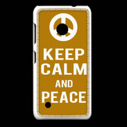 Coque Nokia Lumia 530 Keep Calm Peace Orange